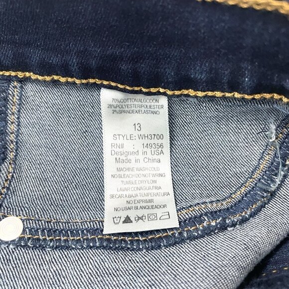 NEW Denim 4 Us Women's Skinny Jeans High Rise Dark Wash size juniors 13 - Picture 8 of 9